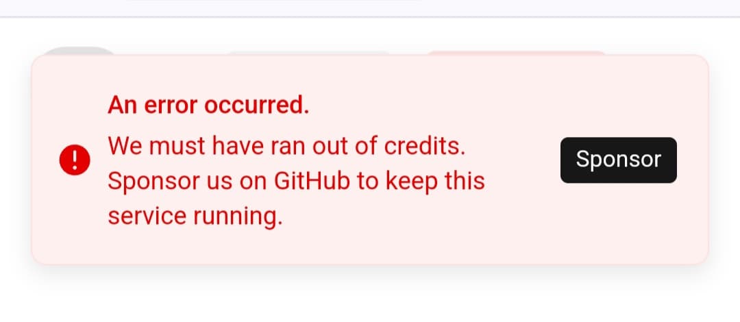 رسالة نفاذ رصيد محرك MiniPerplx