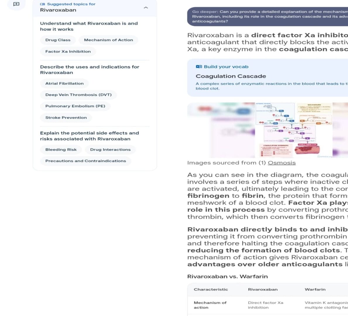 Go deeper option التعمق في الإجابات من خلال خيار "Go Deeper" مما يجعل تجربة التعلم بالذكاء الاصطناعي غنية وشاملة
