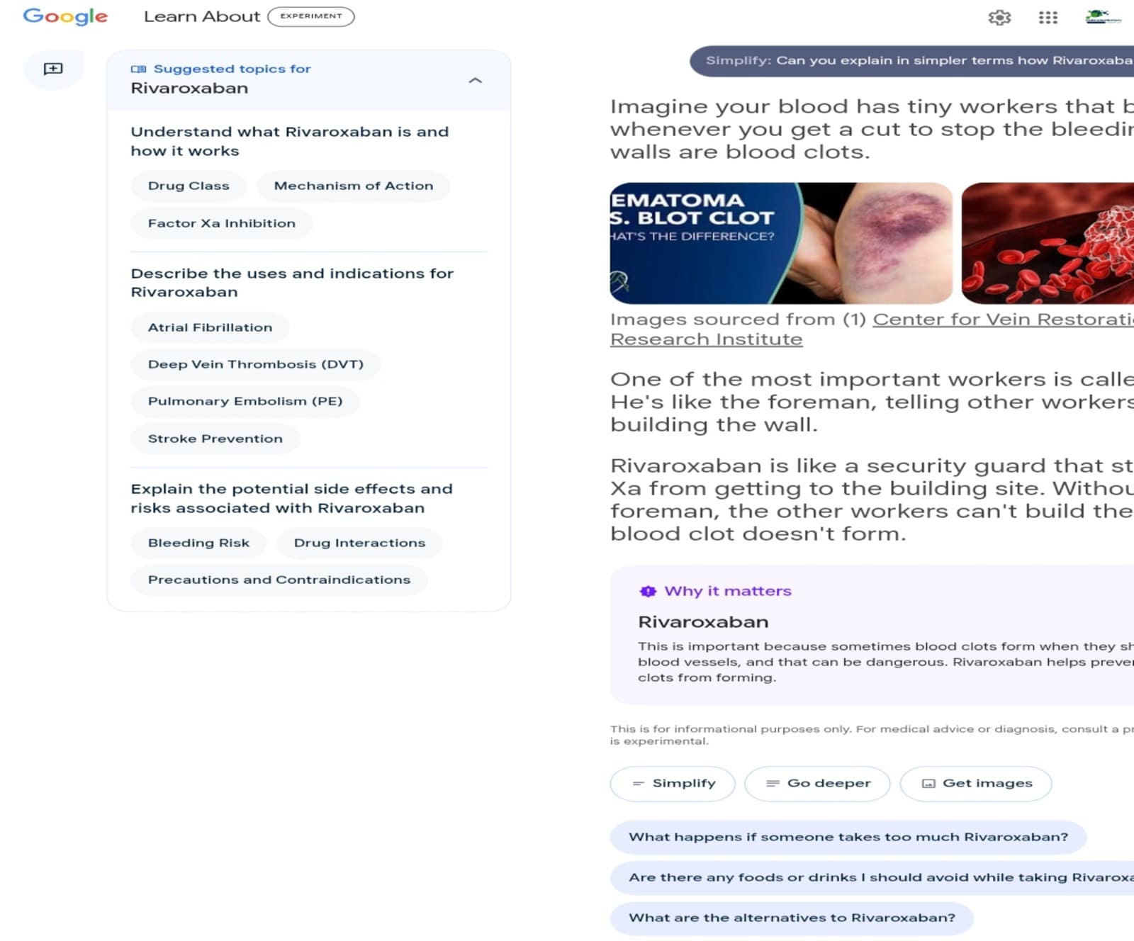Simplify option تلخيص المعلومات وتبسيطها بالذكاء الاصطناعي من خلال خيار "Simplify"