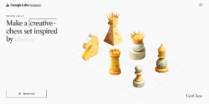 إنشاء تصميمات لقطع الشطرنج: GenChess طريقة عمل تصميمات قطع الشطرنج بالذكاء الاصطناعي في GenChess باستخدام Imagen 3