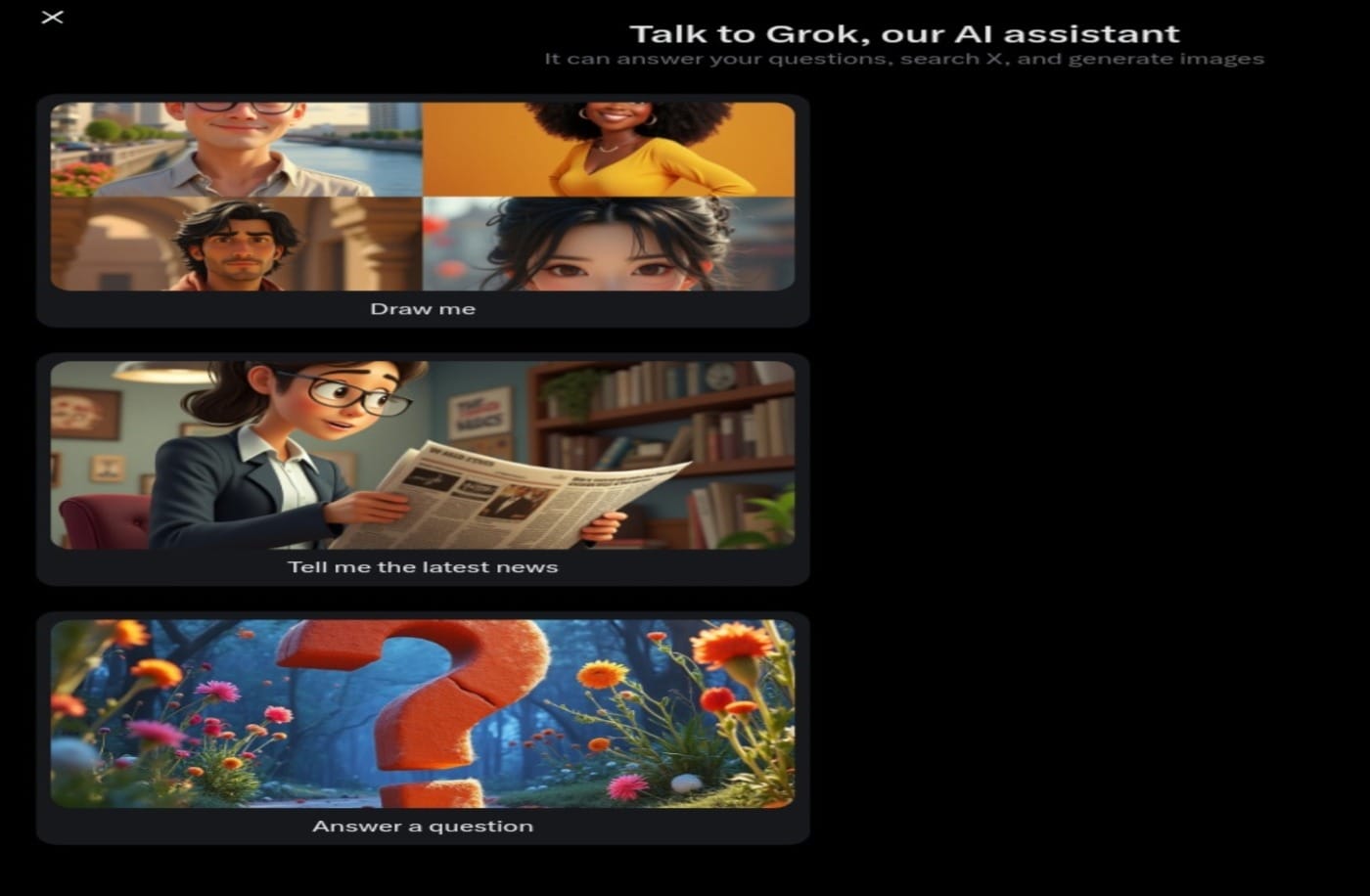 مزايا Grok-2 على منصة "X" مزايا نموذج Grok-2 في منصة "X"، الدردشة وطرح الأسئلة وإنشاء الصور
