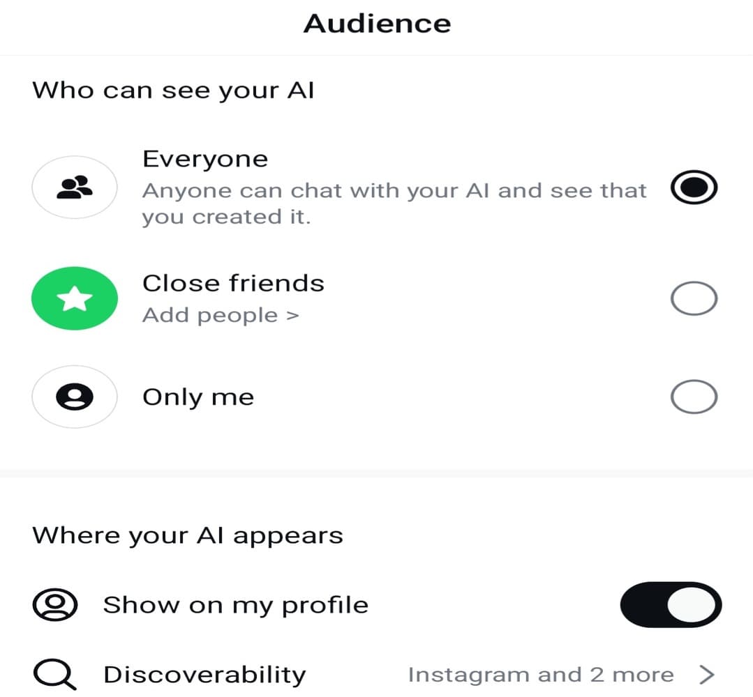خيارات تحديد من يمكنه التفاعل مع شخصيتك (Audience & Discoverability) خيارات تحديد من يمكنه التفاعل مع شخصيتك (Audience & Discoverability)