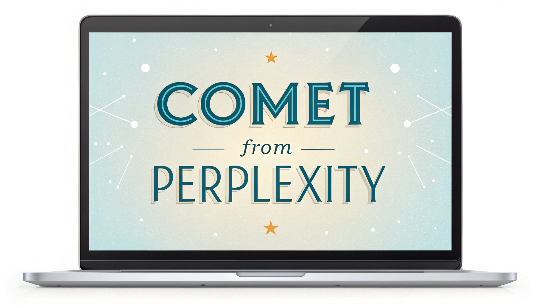 جهاز لابتوب يعرض على شاشته متصفح الذكاء الاصطناعي Comet from Perplexity