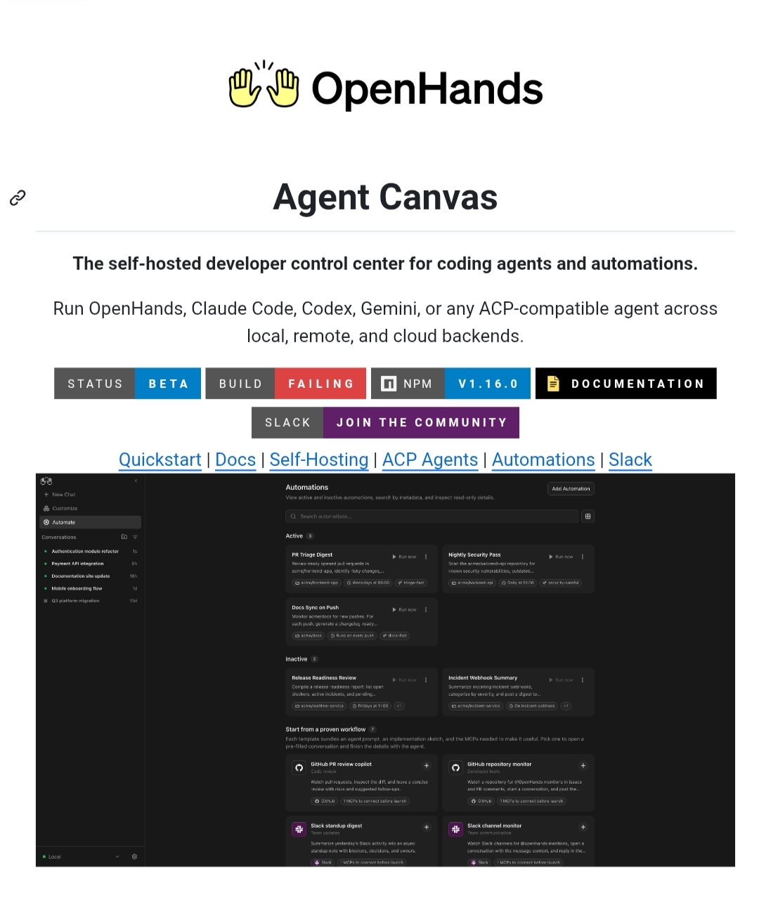 منصة OpenHands لتشغيل وكلاء البرمجة الذاتية وإدارة مستودعات الأكواد داخل بيئات معزولة.