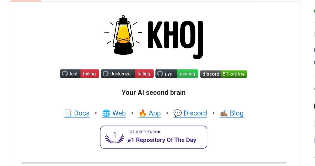 منصة Khoj لبناء عقل رقمي شخصي والبحث الدلالي في الملاحظات والمستندات ومساحات العمل.